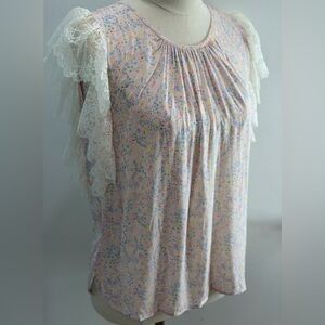 SEEBYCHLOE Floral Lace Sleeveless Top US6 like new w/out tag